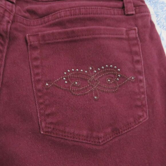 Lee Classic Fit At The Waist Women's Jeans 10M Casual Wear Burgundy - Picture 9 of 13